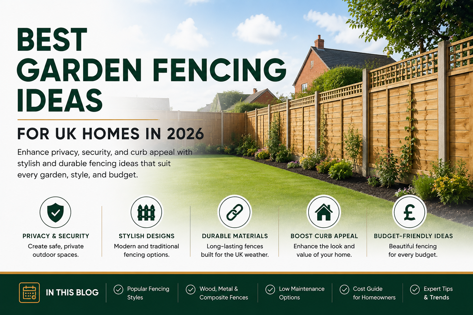 Best Garden Fencing Ideas for UK Homes in 2026